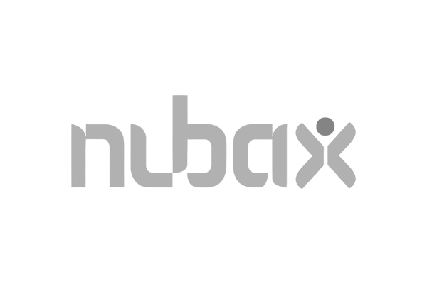 nubax logo in grey